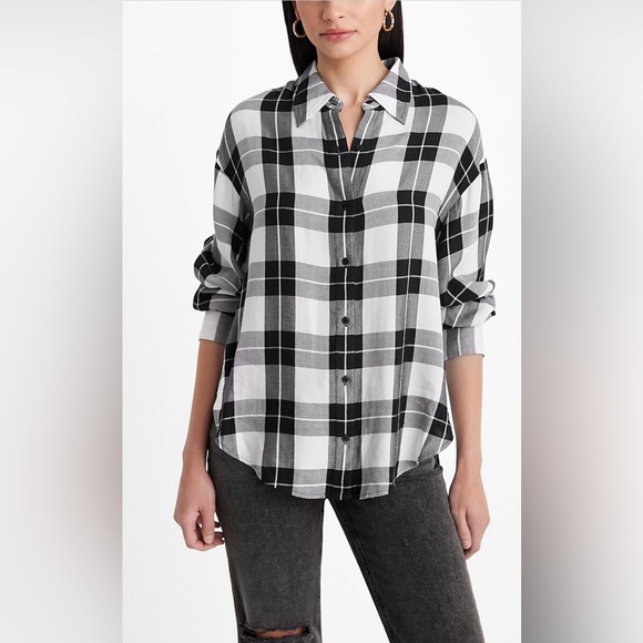 Express Tops - Express Boyfriend Portofino Shirt Size L